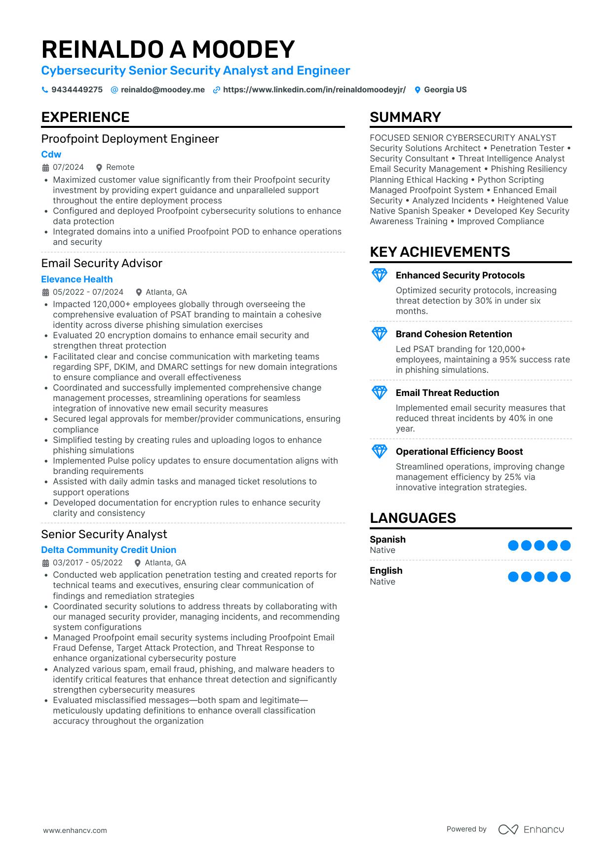 Resume Page 1